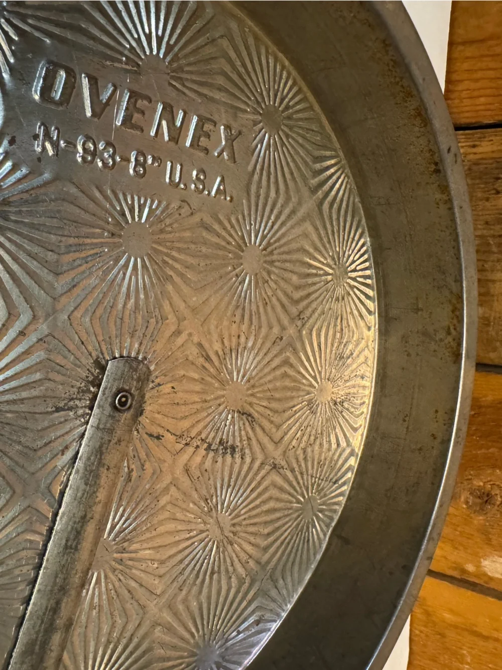 Vintage Ovenex Pie Plate Starburst Pattern